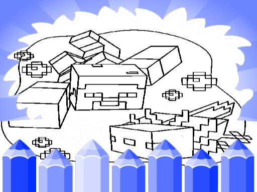 Resim Minecraft Axolotl Boyama Sayfası